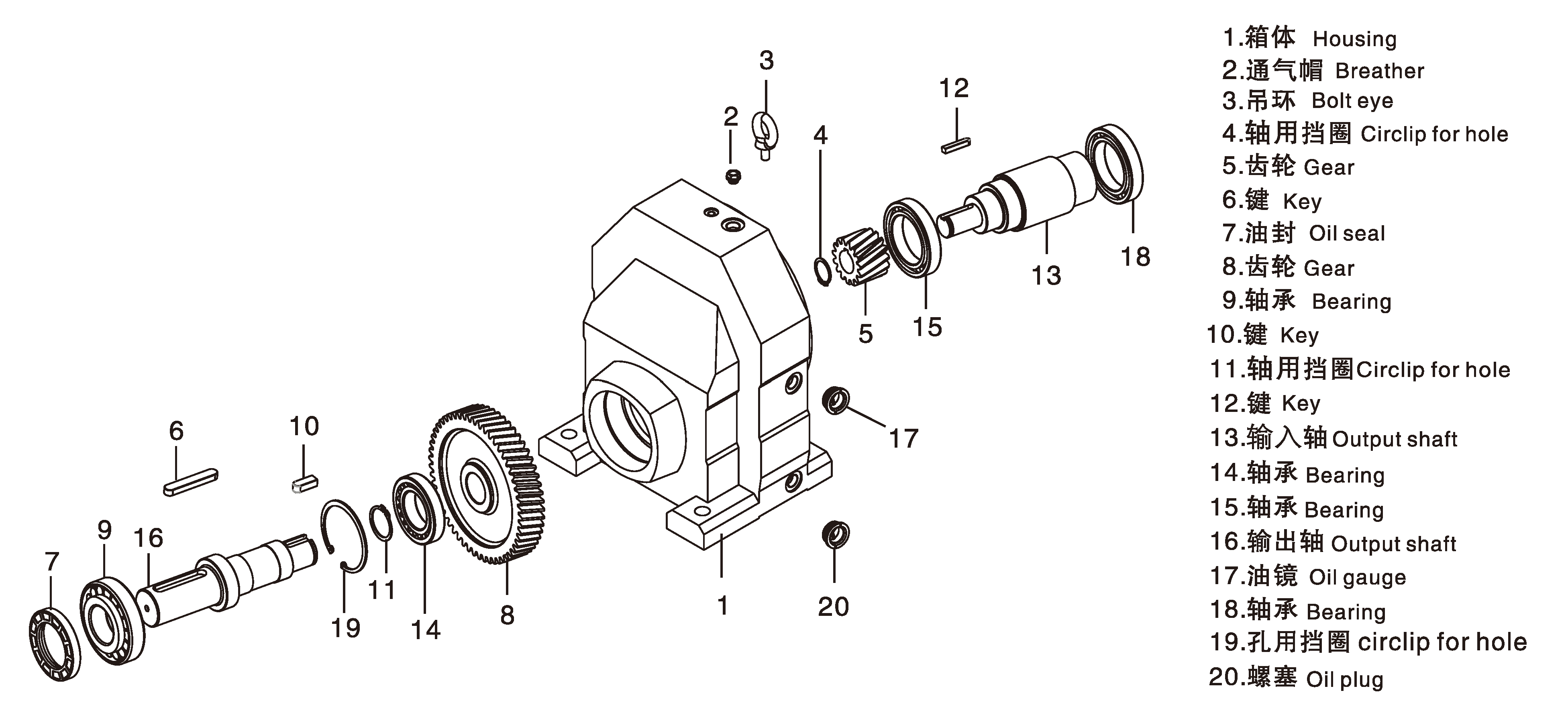 gearmotor helical gearmotored motor inline shaft speed reducer R series