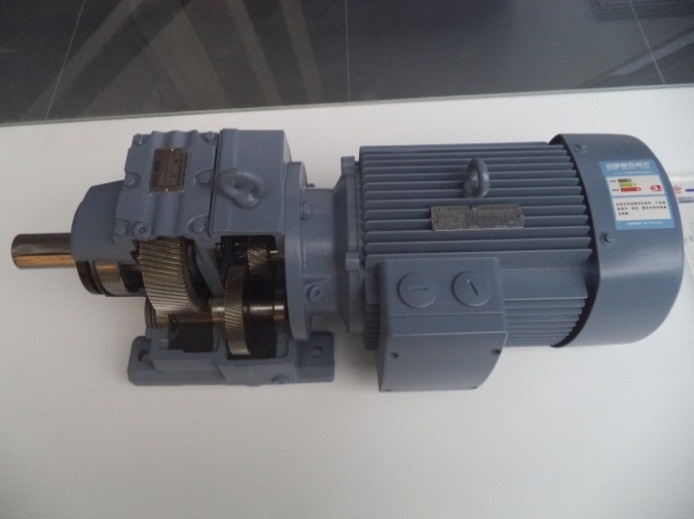 gearmotor helical gearmotored motor inline shaft speed reducer R series