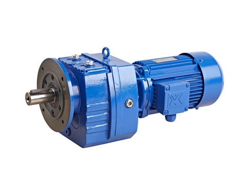 gearmotor helical gearmotored motor inline shaft speed reducer R series