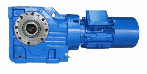 Right Angle Hollow Shaft Helical Bevel Gearbox and Motor - Geared