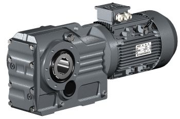 1.1 KW skew bevel helical gearbox GKA37-Y1.1-4P-13.08-M4-180°