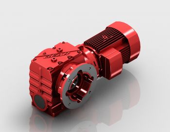 Right Angle Helical worm gear units Motor rducer GSHF57-Y0.25-4P-110.73-M6-180°