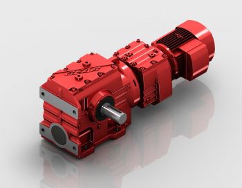 Right Angle Helical worm gear units Motor rducer GS100R77-Y3-4P-409-M6-0°