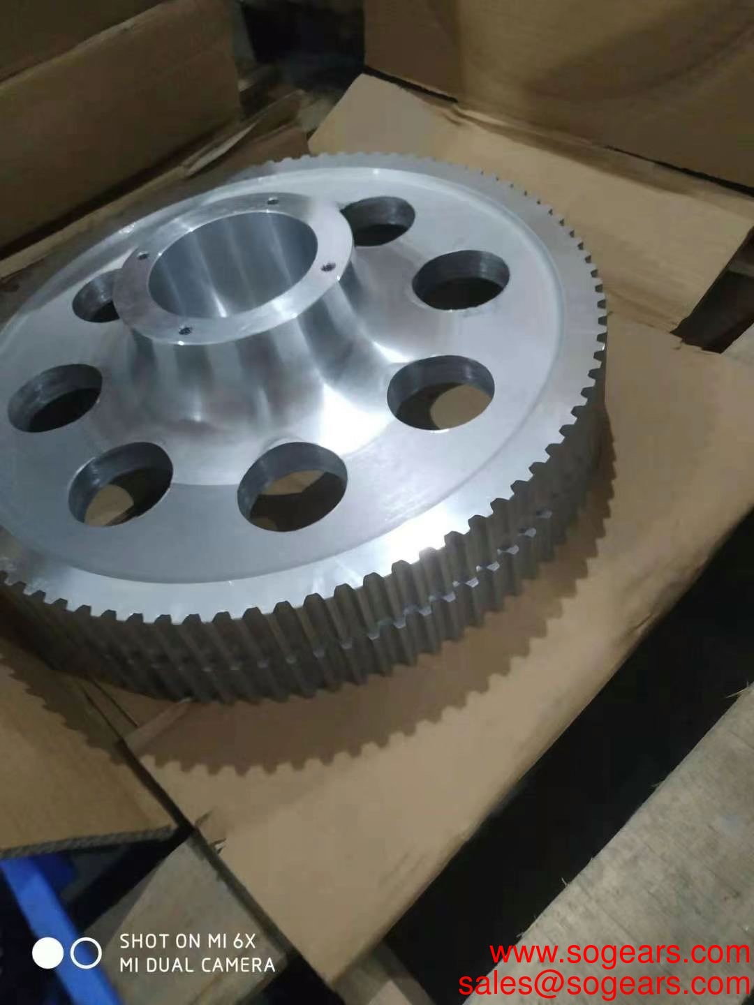 Customized large diameter die casting and forging double helical gear for gear box